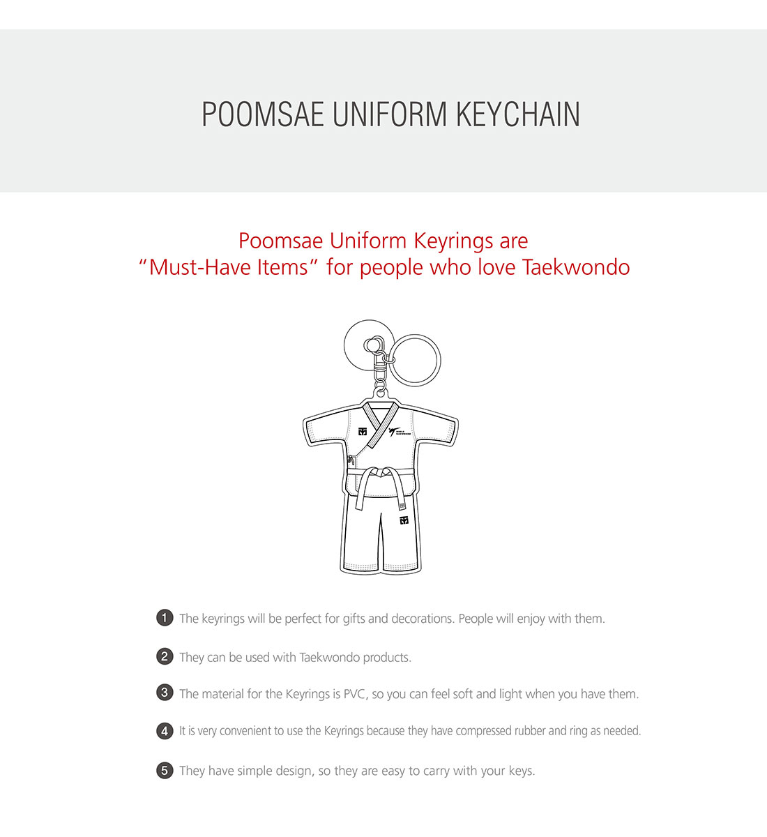 MOOTO POOMSAE UNIFORM KEYCHAIN