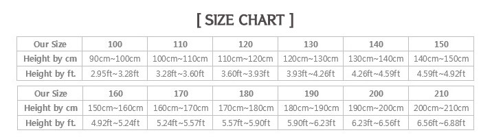 Mooto Size Chart