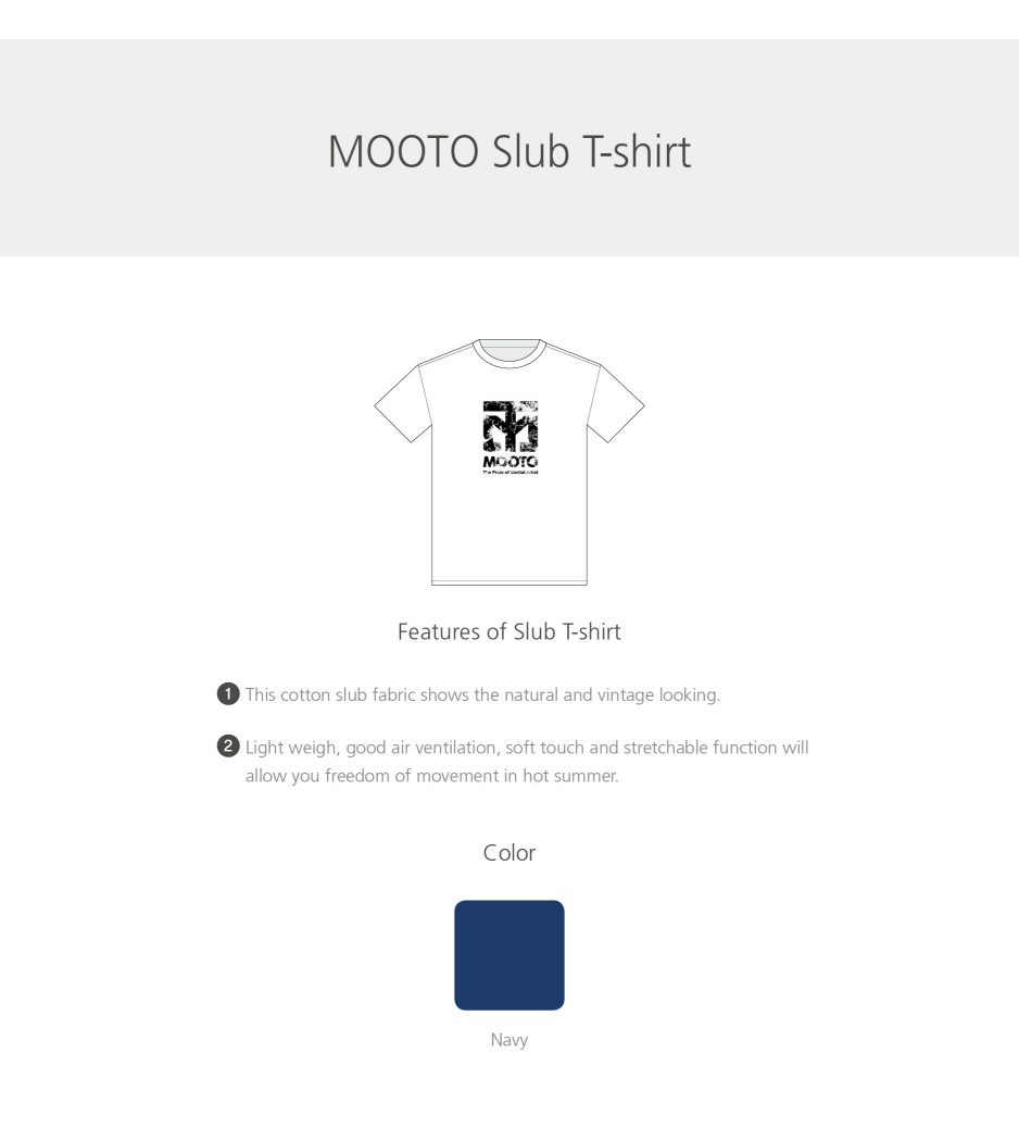 MOOTO Slub T-Shirt (NAVY)