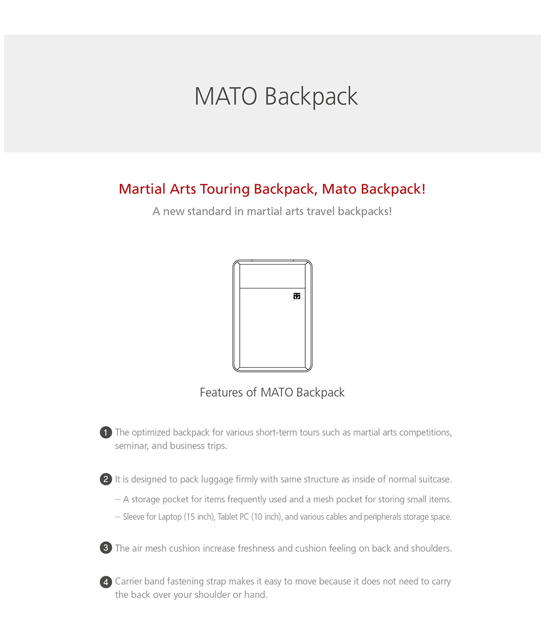 MOOTO MATO BACKPACK 1.5 (DARK GRAY)