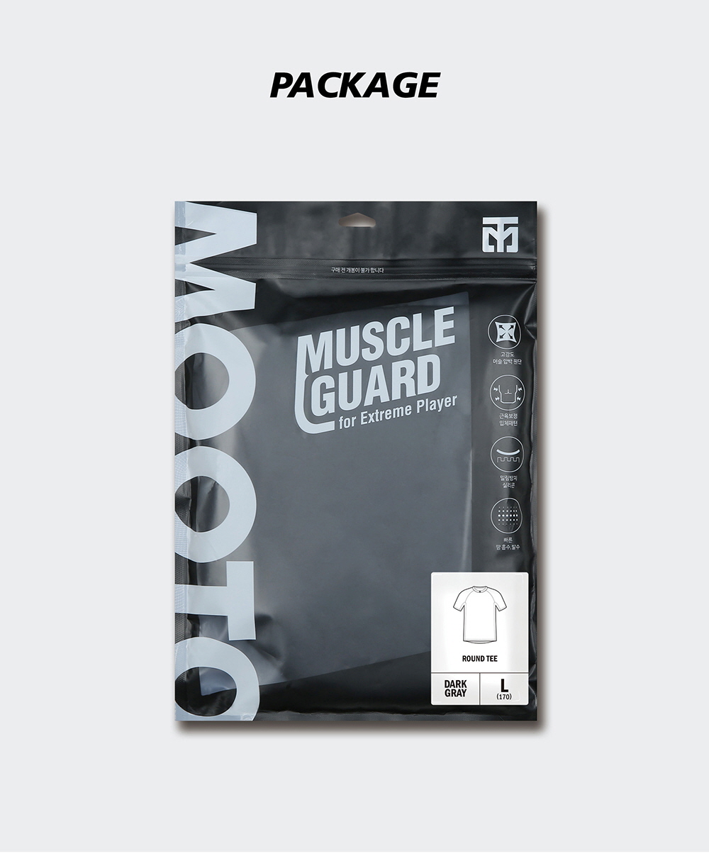 MOOTO Muscle Guard Round Tee (Dark Gray)