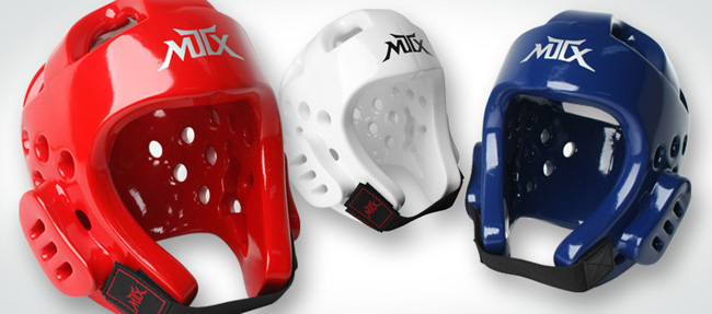 MOOTO MTX Head Gear Taekwondo Guards Blue Red White Headgear WTF Protector 