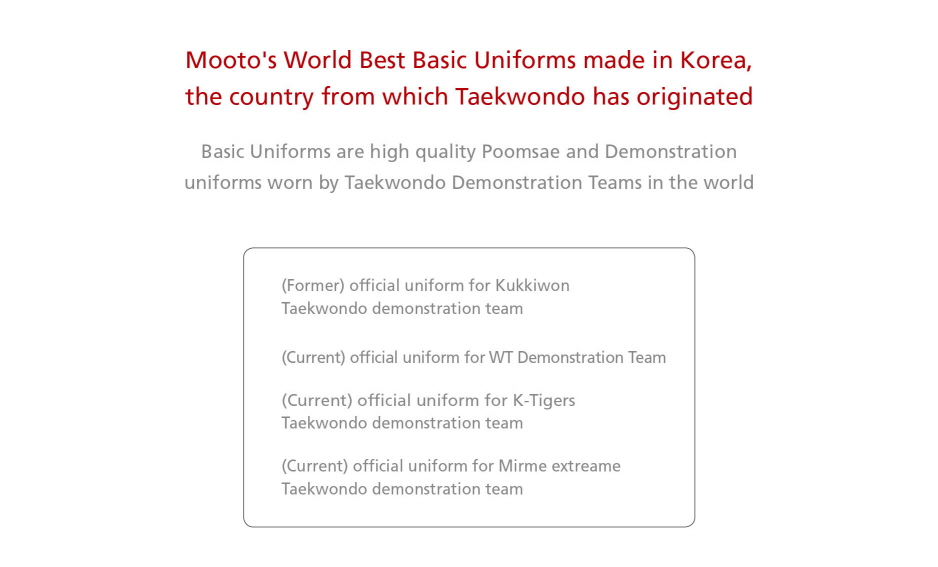 MOOTO BS4.5 Taekwondo Uniform