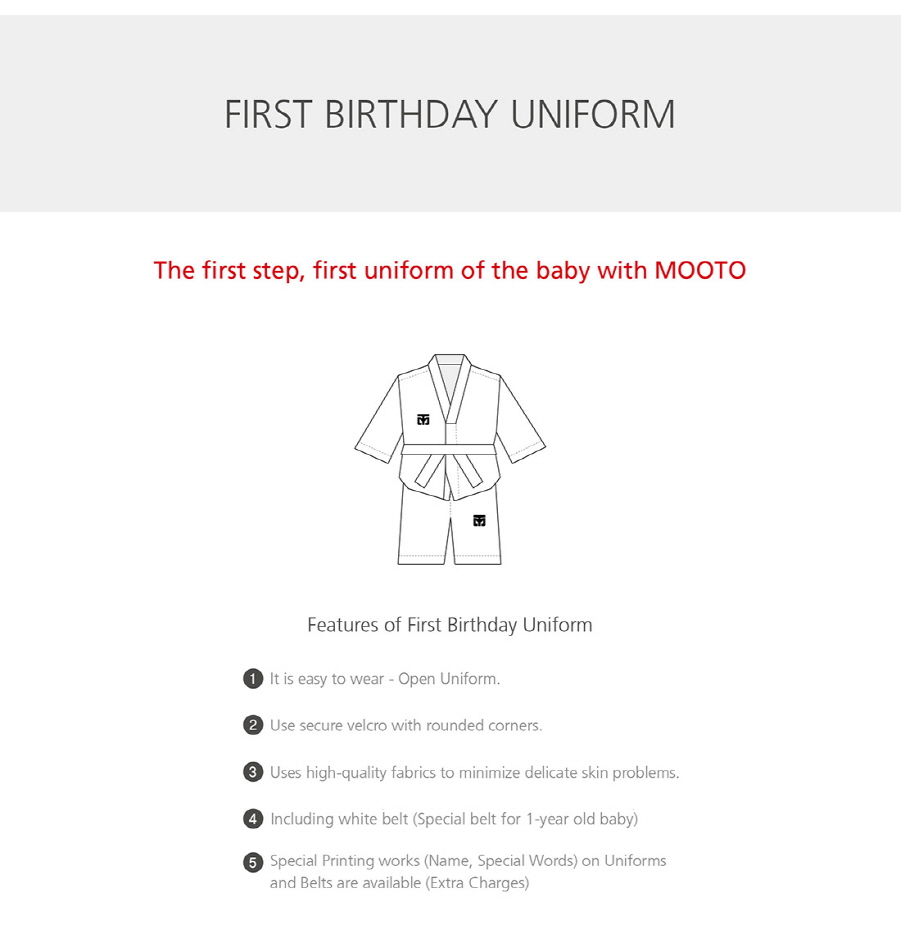 MOOTO First Birthday Uniform