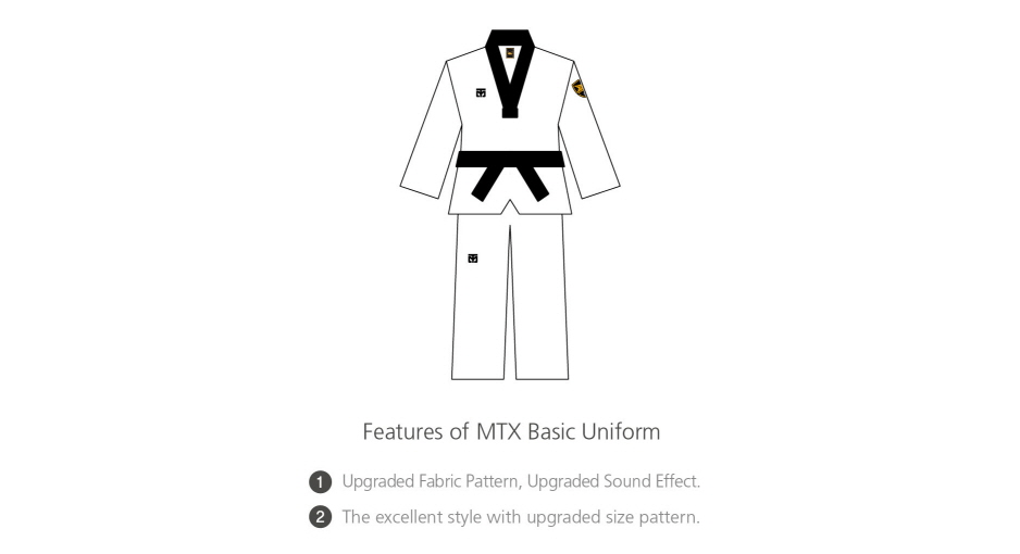 Season2 MTX Taekwondo Basic Uniform WT Logo Korea World Mooto New Product 