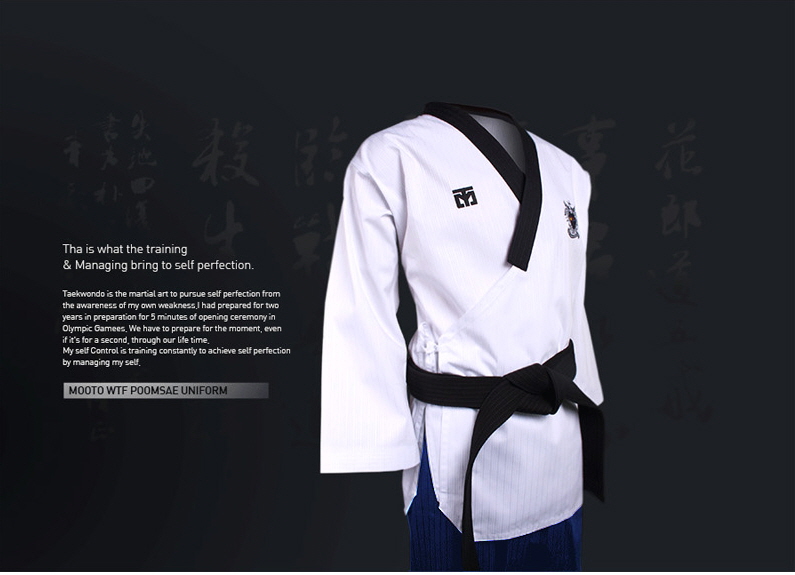 Mooto Poomsae Wtf Dan Uniform (female) With Kukkiwon Patch Taekwondo 