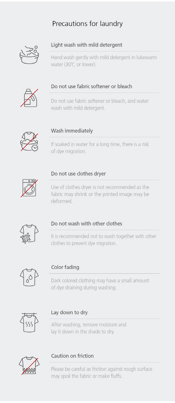 MOOTO Precautions for Laundry