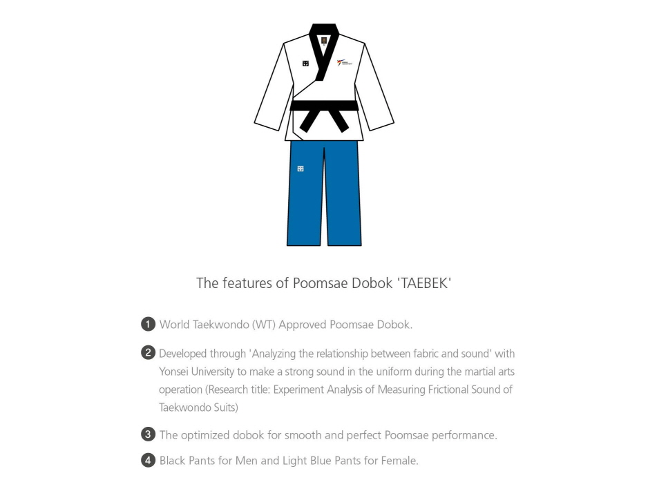 Professional Poomsae Uniforms Mooto Taebek Female Dan Holder New Suits WT Logo 