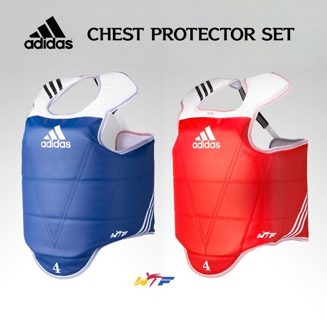 Adidas TaeKwonDo Chest Guard WTF Approved Protector 1set