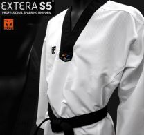 MOOTO EXTERA S5 Taekwondo Uniform (Black V-Neck)