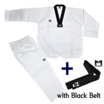 Moospo Taekwondo Dan Uniform with Black Belt