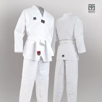 MOOTO BS4 Taekwondo Uniform (White V-Neck)